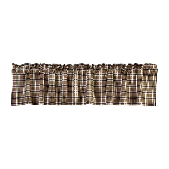 Vhc Brands Wyatt Plaid Rod Pocket Tailored Valance