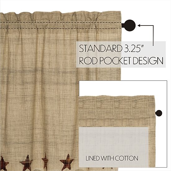 Vhc Brands Abilene Star Swag Rod Pocket Scallop Valance