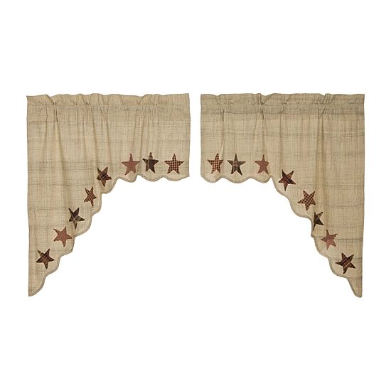 Vhc Brands Abilene Star Swag Rod Pocket Scallop Valance