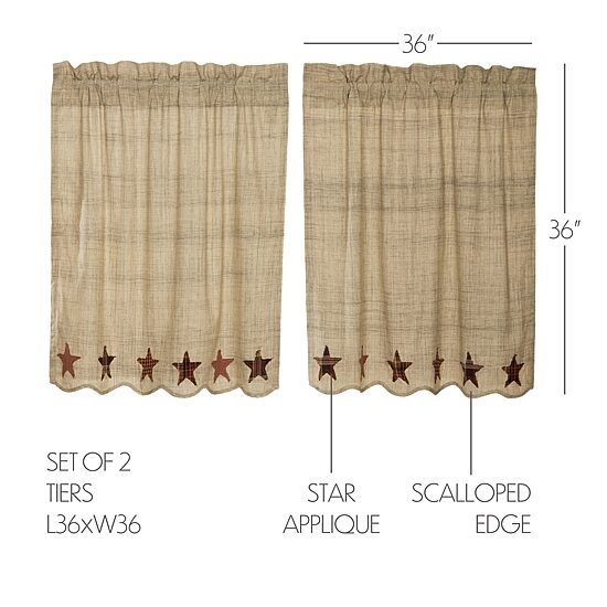 Vhc Brands Abilene Star 2-pc. Rod Pocket Window Tier