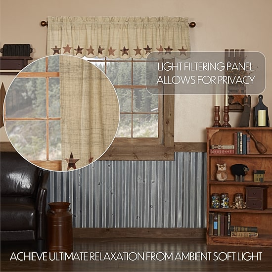 Vhc Brands Abilene Star Rod Pocket Scallop Valance