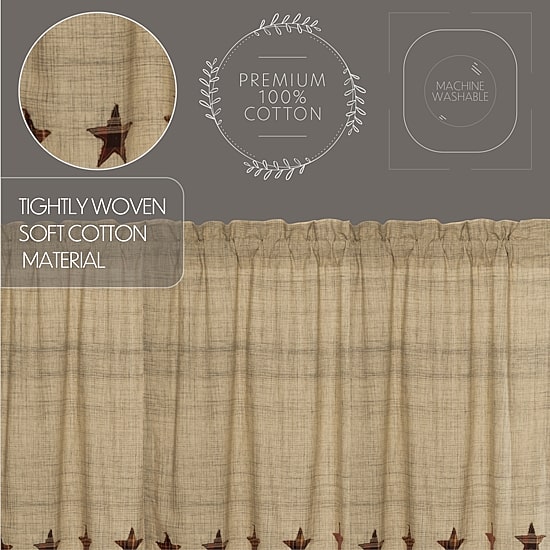 Vhc Brands Abilene Star Rod Pocket Scallop Valance