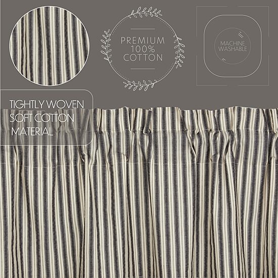Vhc Brands Ashmont Ticking Prare Swag Rod Pocket Tailored Valance