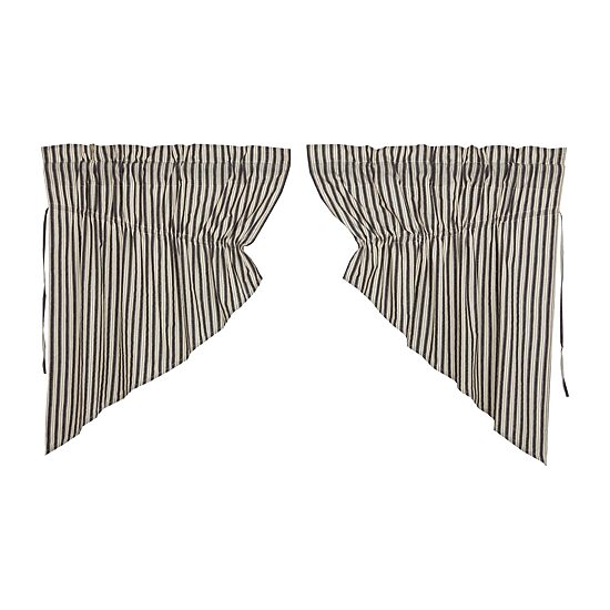 Vhc Brands Ashmont Ticking Prare Swag Rod Pocket Tailored Valance