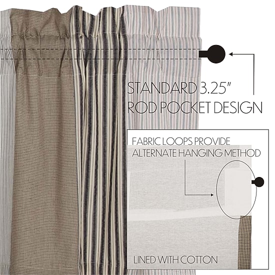 Vhc Brands Ashmont Patchwork Rod Pocket Tailored Valance