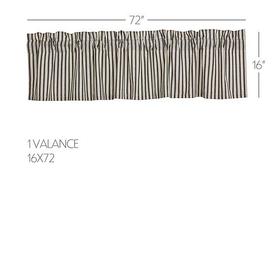 Vhc Brands Ashmont Ticking Rod Pocket Tailored Valance