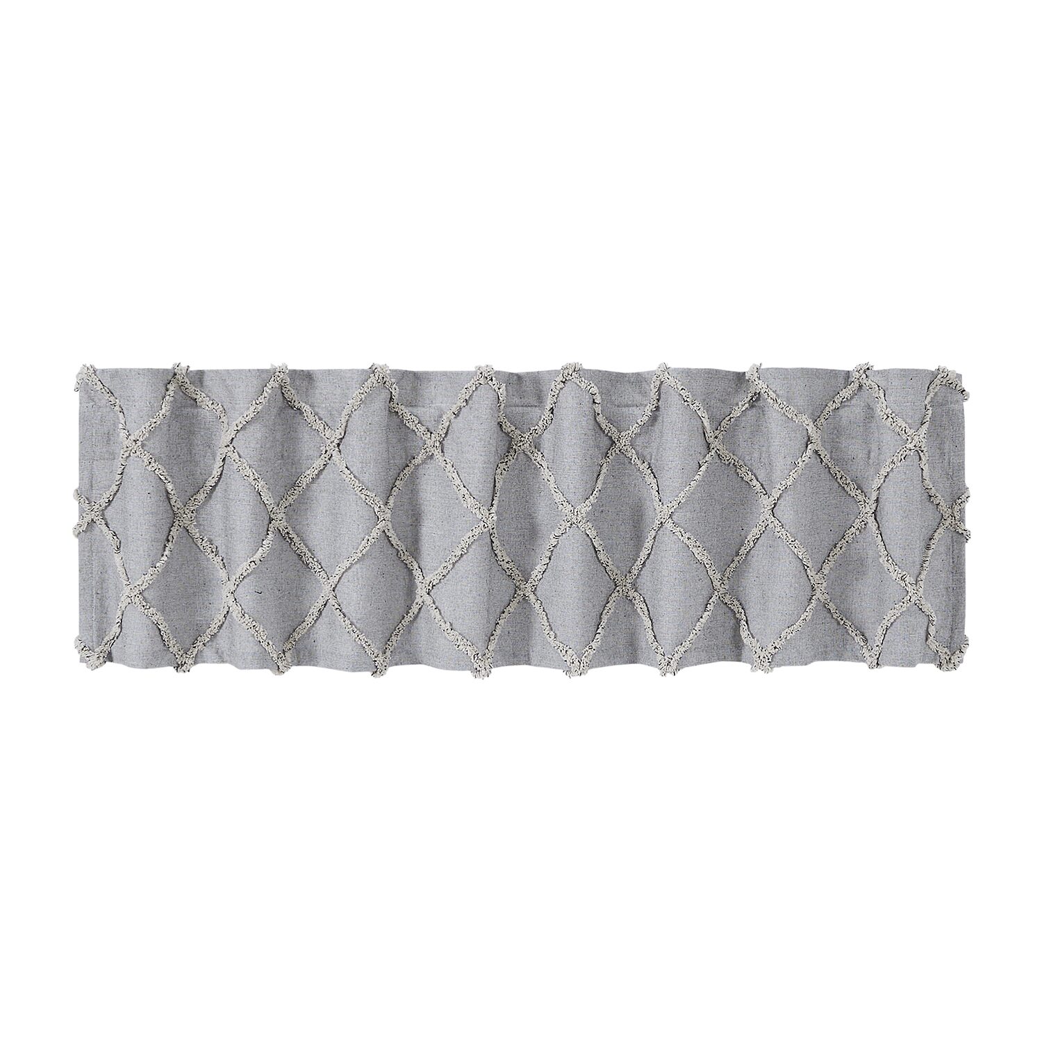 Vhc Brands Frayed Lattice Rod Pocket Tailored Valance