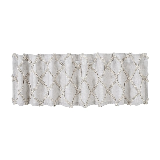 Vhc Brands Frayed Lattice Rod Pocket Tailored Valance