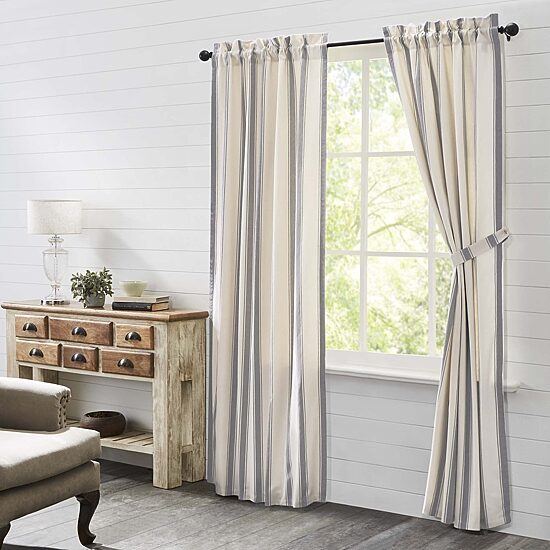 Vhc Brands Grace Rod Pocket Light-Filtering Set of 2 Curtain Panel