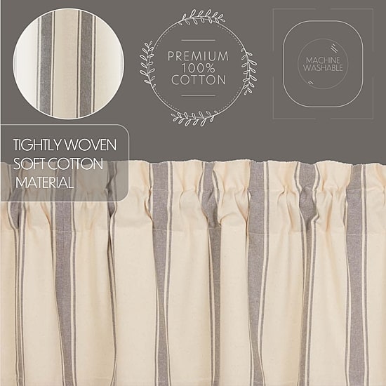 Vhc Brands Grace Rod Pocket Light-Filtering Set of 2 Curtain Panel