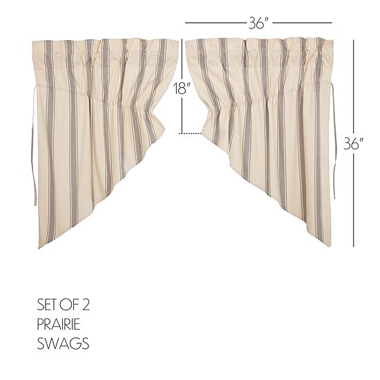 Vhc Brands Grace Prairie Swag Rod Pocket Tailored Valance