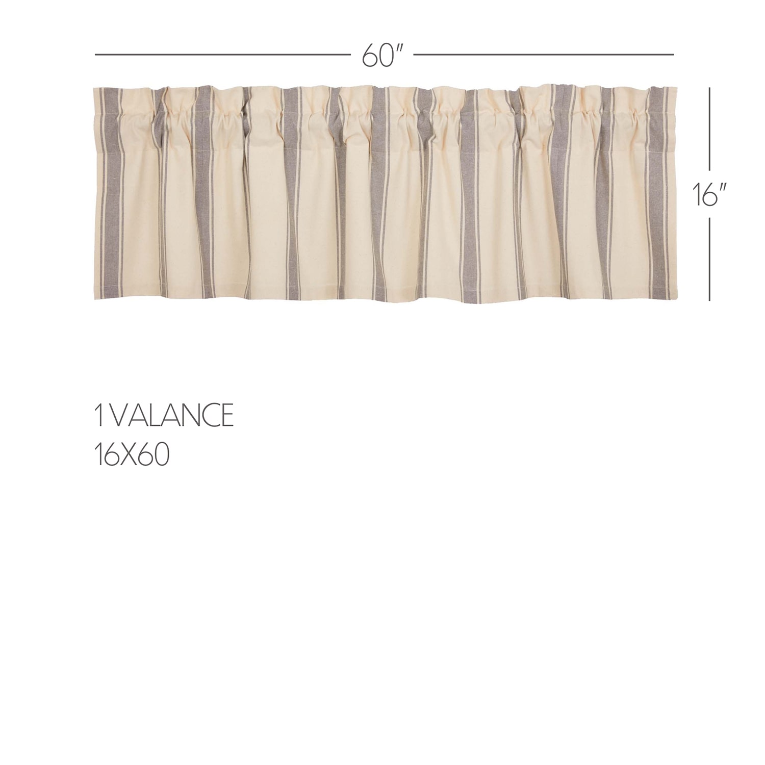 Vhc Brands Grace Rod Pocket Tailored Valance