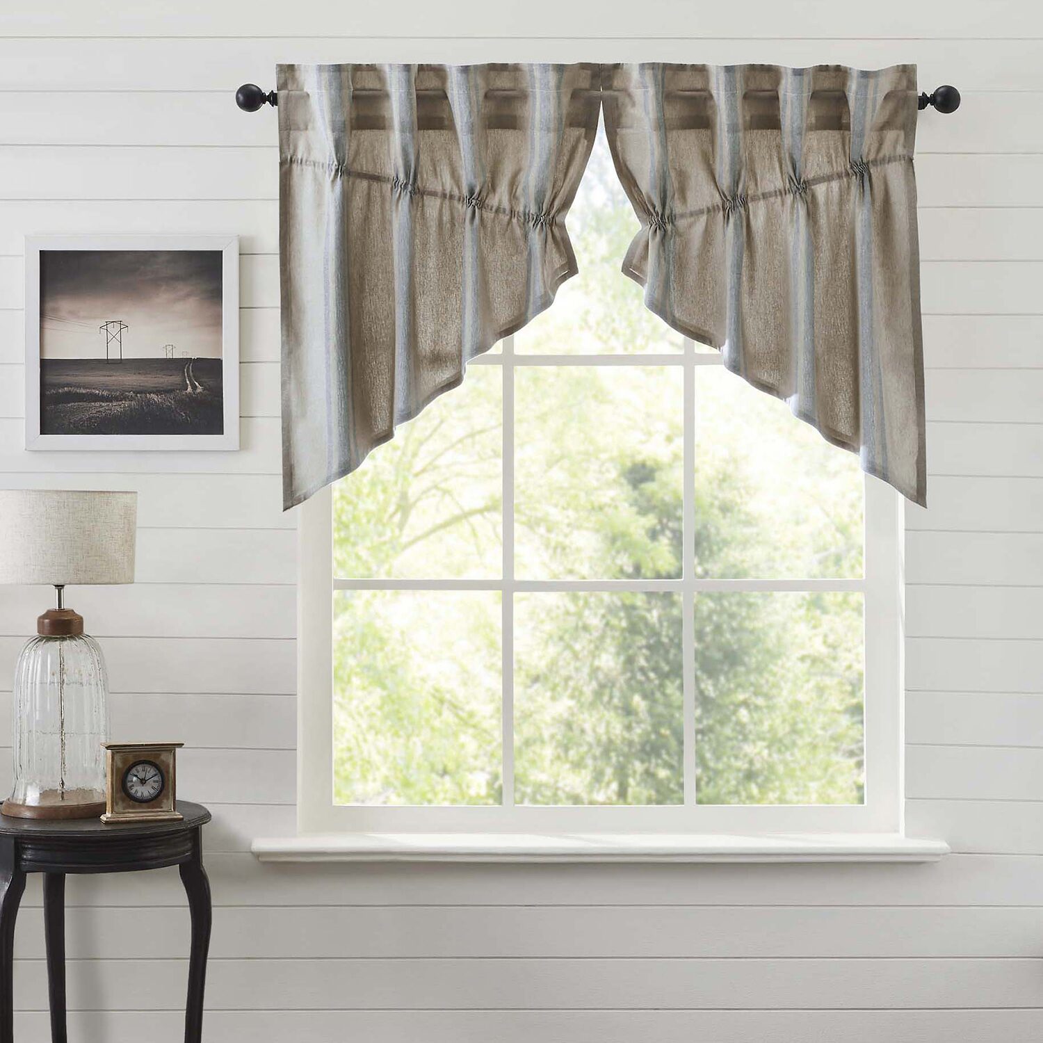 Vhc Brands Grain Sack Prairie Swag Rod Pocket Tailored Valance