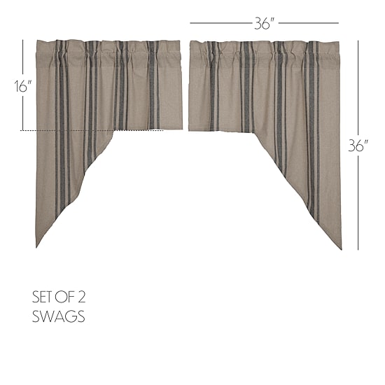 Vhc Brands Grain Sack Swag Rod Pocket Tailored Valance