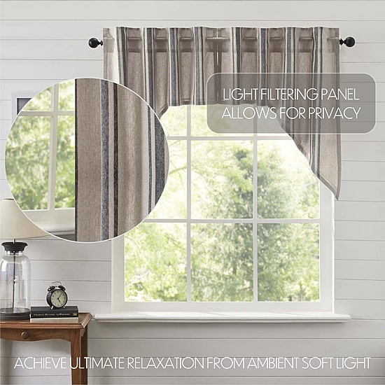 Vhc Brands Grain Sack Swag Rod Pocket Tailored Valance