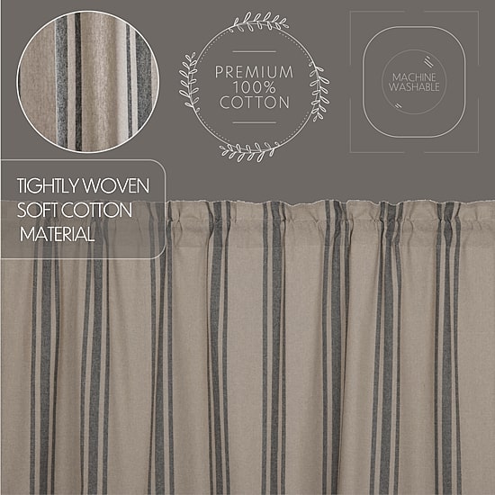 Vhc Brands Grain Sack Swag Rod Pocket Tailored Valance
