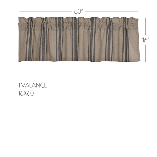 Vhc Brands Grain Sack Rod Pocket Tailored Valance