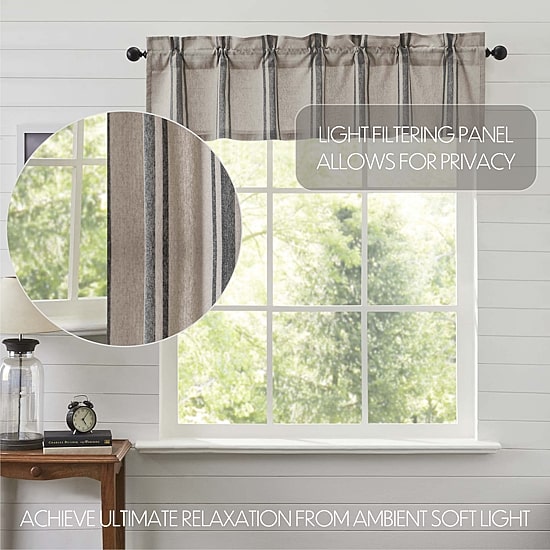 Vhc Brands Grain Sack Rod Pocket Tailored Valance