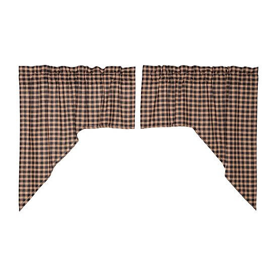 Vhc Brands Bingham Star Plaid Swag Rod Pocket Tailored Valance