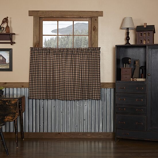 Vhc Brands Bingham Star Plaid 2-pc. Rod Pocket Window Tier