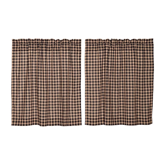 Vhc Brands Bingham Star Plaid 2-pc. Rod Pocket Window Tier
