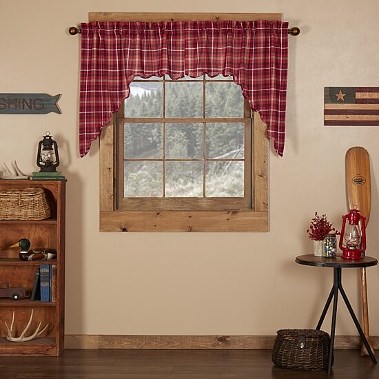 Vhc Brands Braxton Swag Rod Pocket Scallop Valance