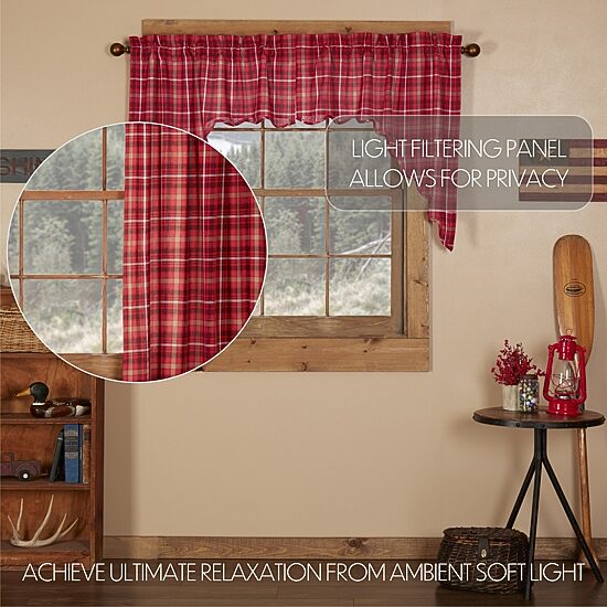 Vhc Brands Braxton Swag Rod Pocket Scallop Valance