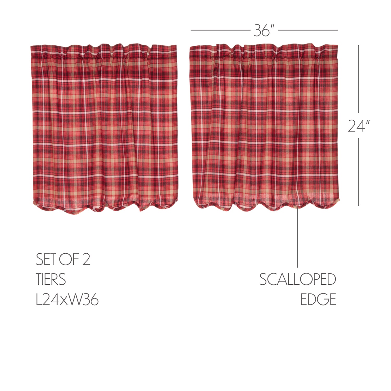 Vhc Brands Braxton 2-pc. Rod Pocket Window Tier