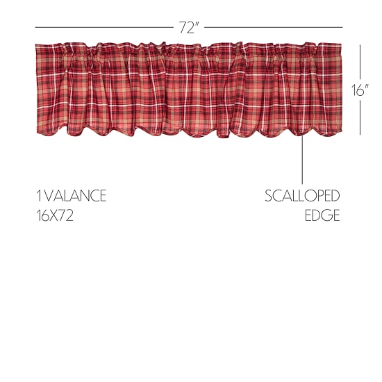 Vhc Brands Braxton Rod Pocket Scallop Valance