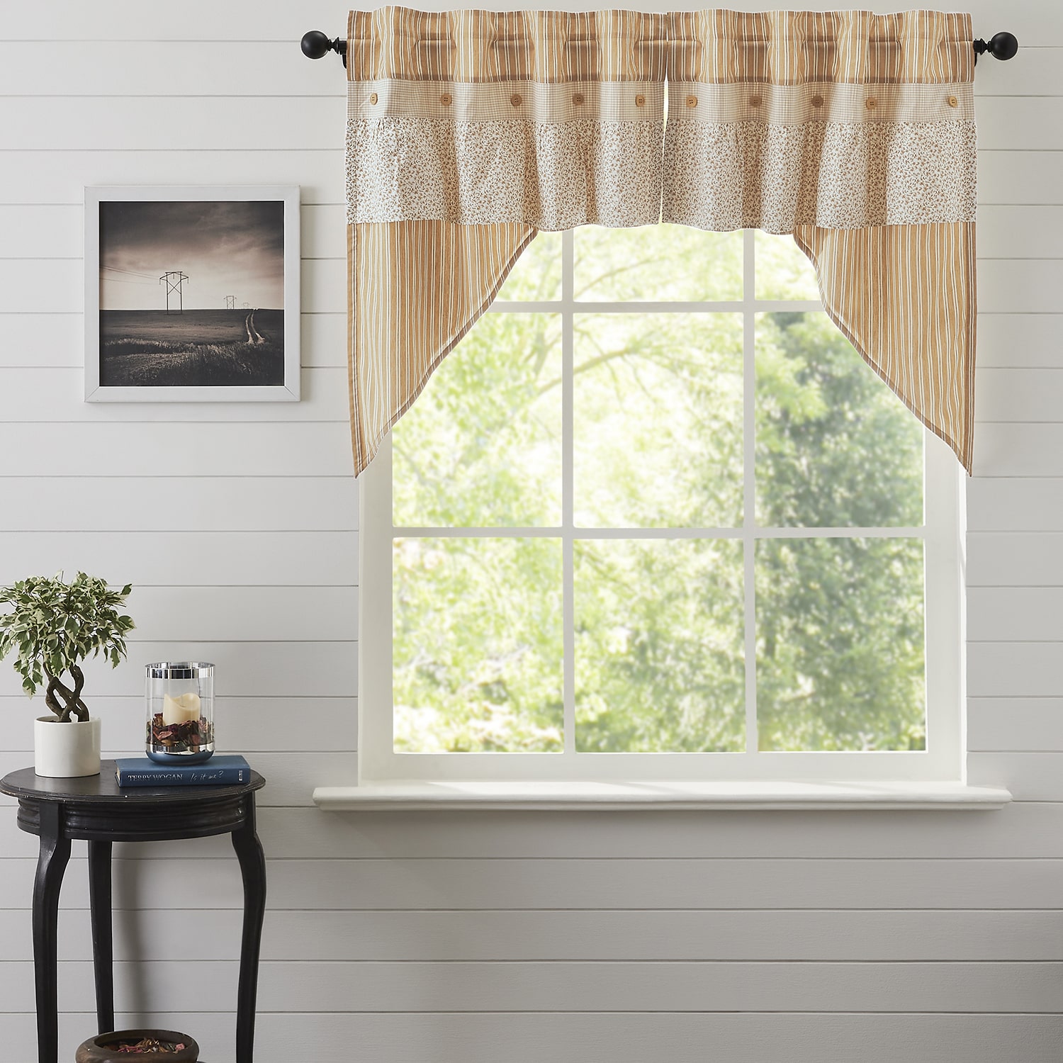 Vhc Brands Camilia Swag Rod Pocket Tailored Valance