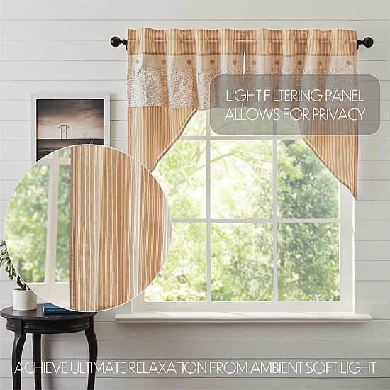 Vhc Brands Camilia Swag Rod Pocket Tailored Valance