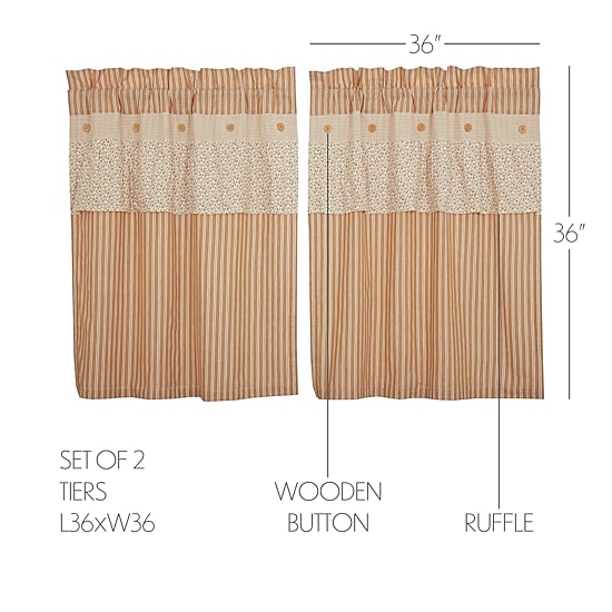 Vhc Brands Camilia 2-pc. Rod Pocket Window Tier