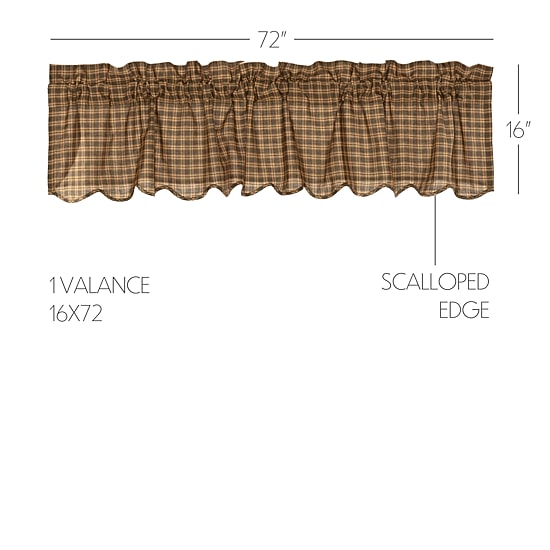 Vhc Brands Cedar Ridge Scalloped Rod Pocket Scallop Valance