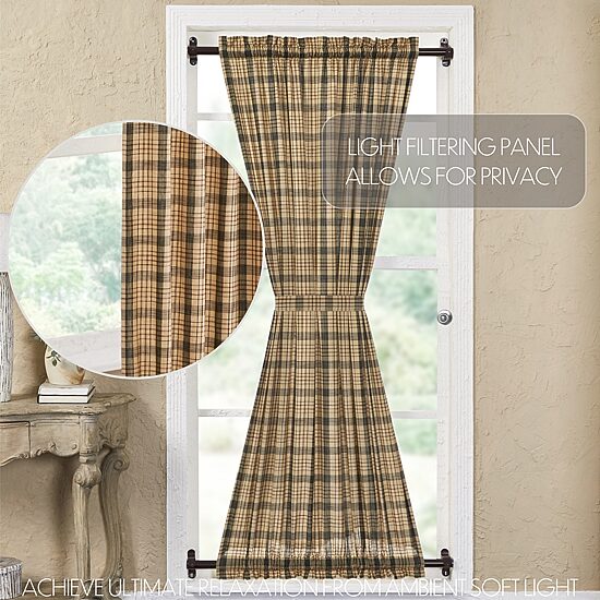 Vhc Brands Cider Mill Light-Filtering Rod Pocket Single Door Panel Curtain