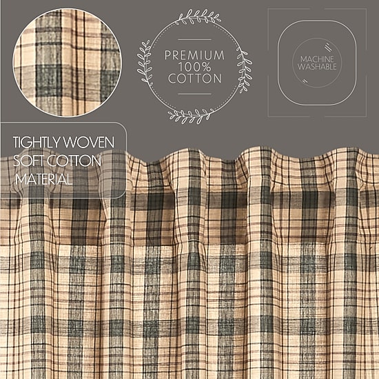 Vhc Brands Cider Mill Rod Pocket Light-Filtering Set of 2 Curtain Panel