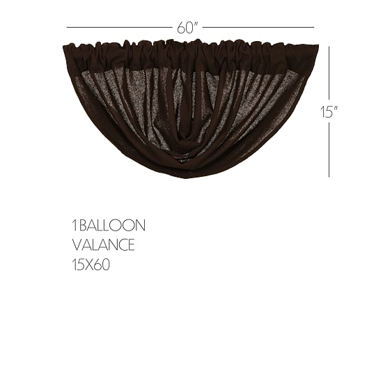 Vhc Brands Cotton Burlap Light-Filtering Rod Pocket Single Balloon Shade