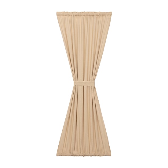 Vhc Brands Cotton Burlap Light-Filtering Rod Pocket Single Door Panel Curtain