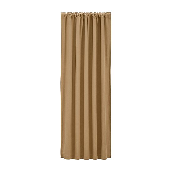 Vhc Brands Cotton Burlap Rod Pocket Blackout Single Curtain Panel