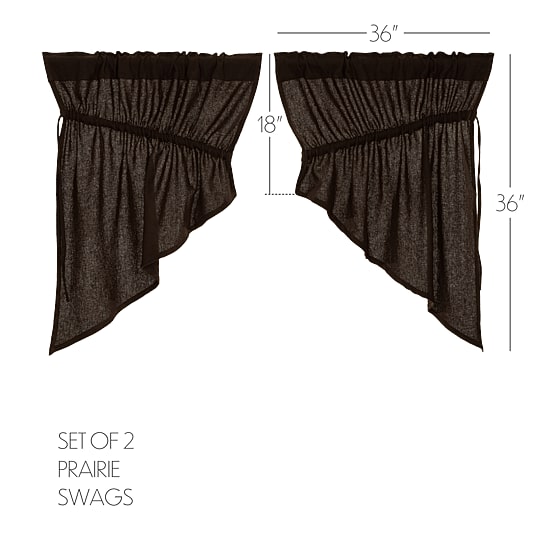 Vhc Brands Cotton Burlap Prairie Swag Rod Pocket Tailored Valance