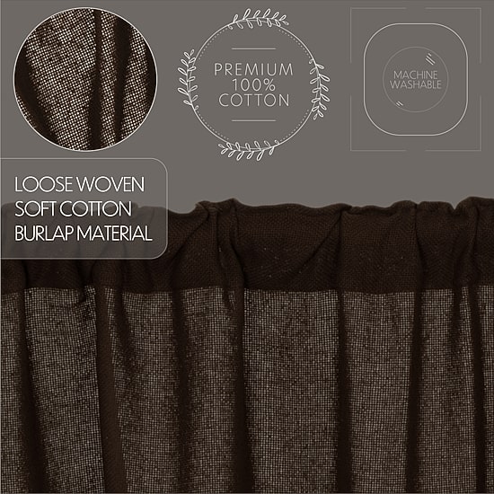 Vhc Brands Cotton Burlap Prairie Swag Rod Pocket Tailored Valance