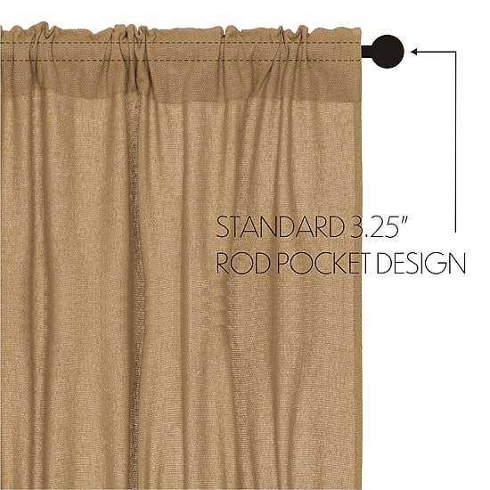 Vhc Brands Cotton Burlap Swag Rod Pocket Tailored Valance