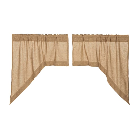 Vhc Brands Cotton Burlap Swag Rod Pocket Tailored Valance