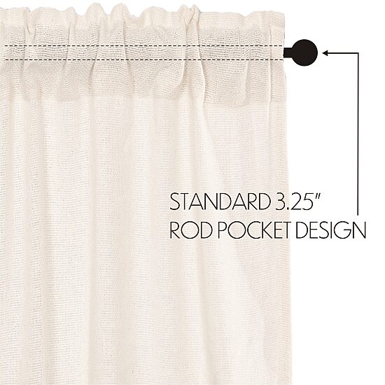 Vhc Brands Cotton Burlap 2-pc. Rod Pocket Window Tier