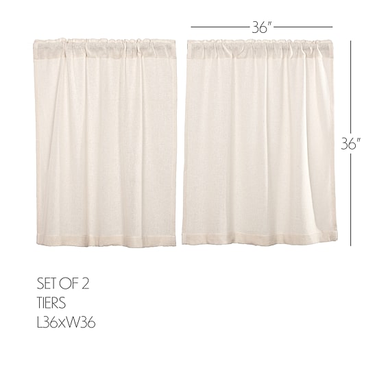 Vhc Brands Cotton Burlap 2-pc. Rod Pocket Window Tier