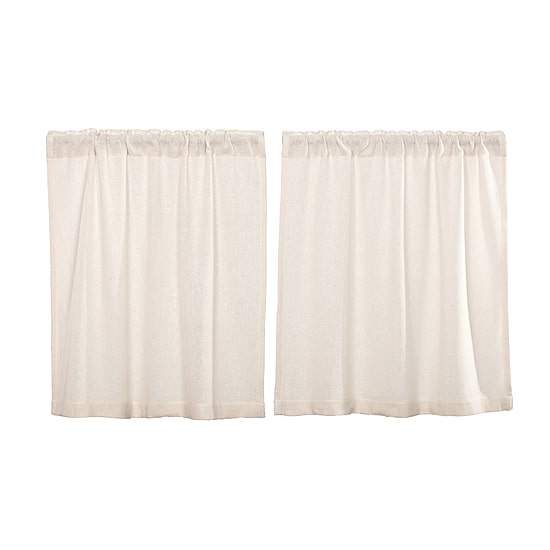 Vhc Brands Cotton Burlap 2-pc. Rod Pocket Window Tier