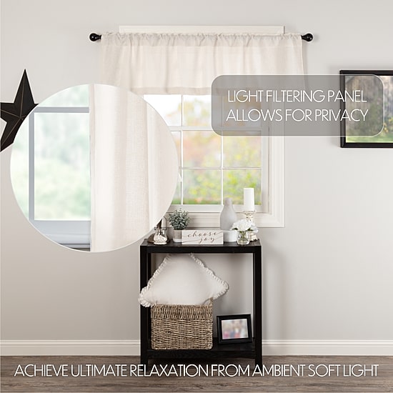 Vhc Brands Cotton Burlap Rod Pocket Tailored Valance