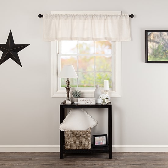 Vhc Brands Cotton Burlap Rod Pocket Tailored Valance