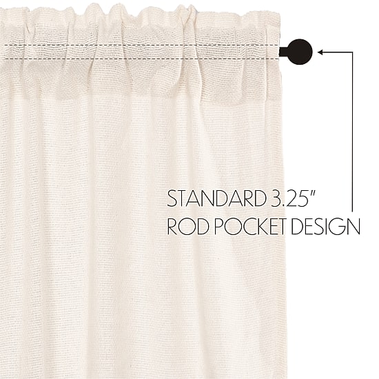 Vhc Brands Cotton Burlap Rod Pocket Tailored Valance