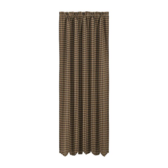 Vhc Brands Country Check Rod Pocket Blackout Single Curtain Panel