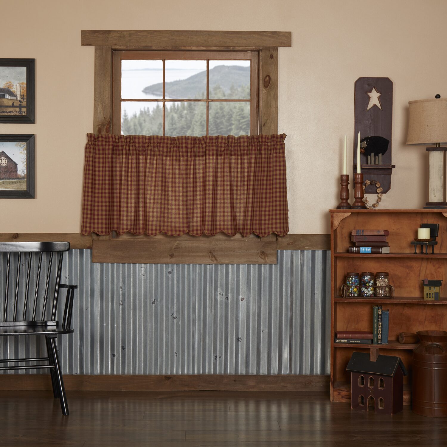 Vhc Brands Country Check 2-pc. Rod Pocket Window Tier